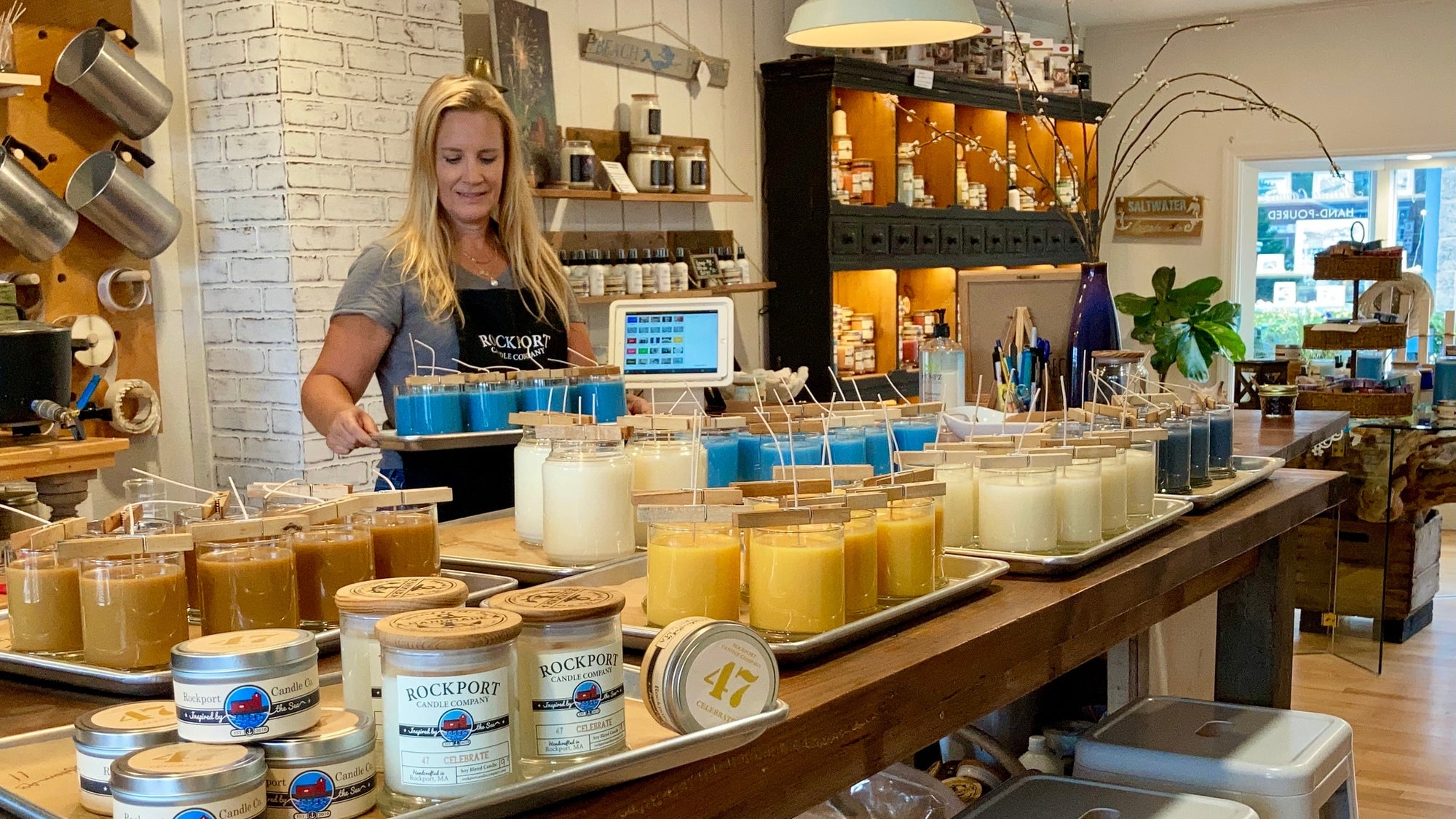 Inside of our shop at Rockport Candle