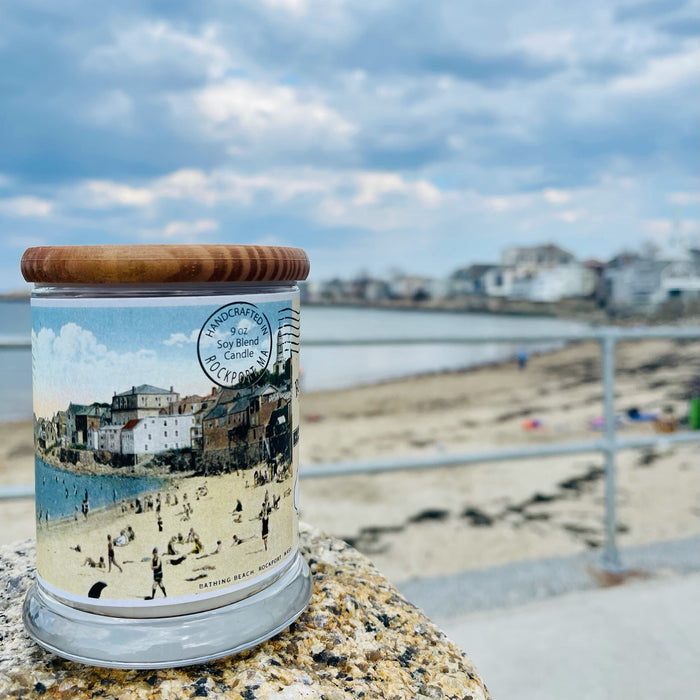 Front Beach candle from the Vintage Postcard Collection