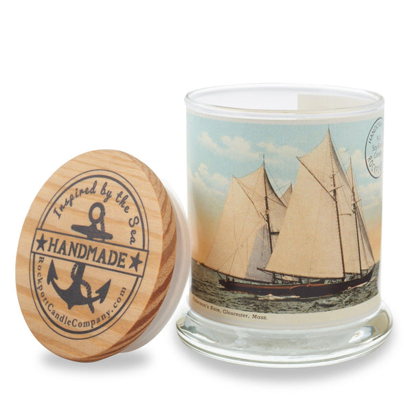 Vintage Postcard Candle - Fisherman's Race